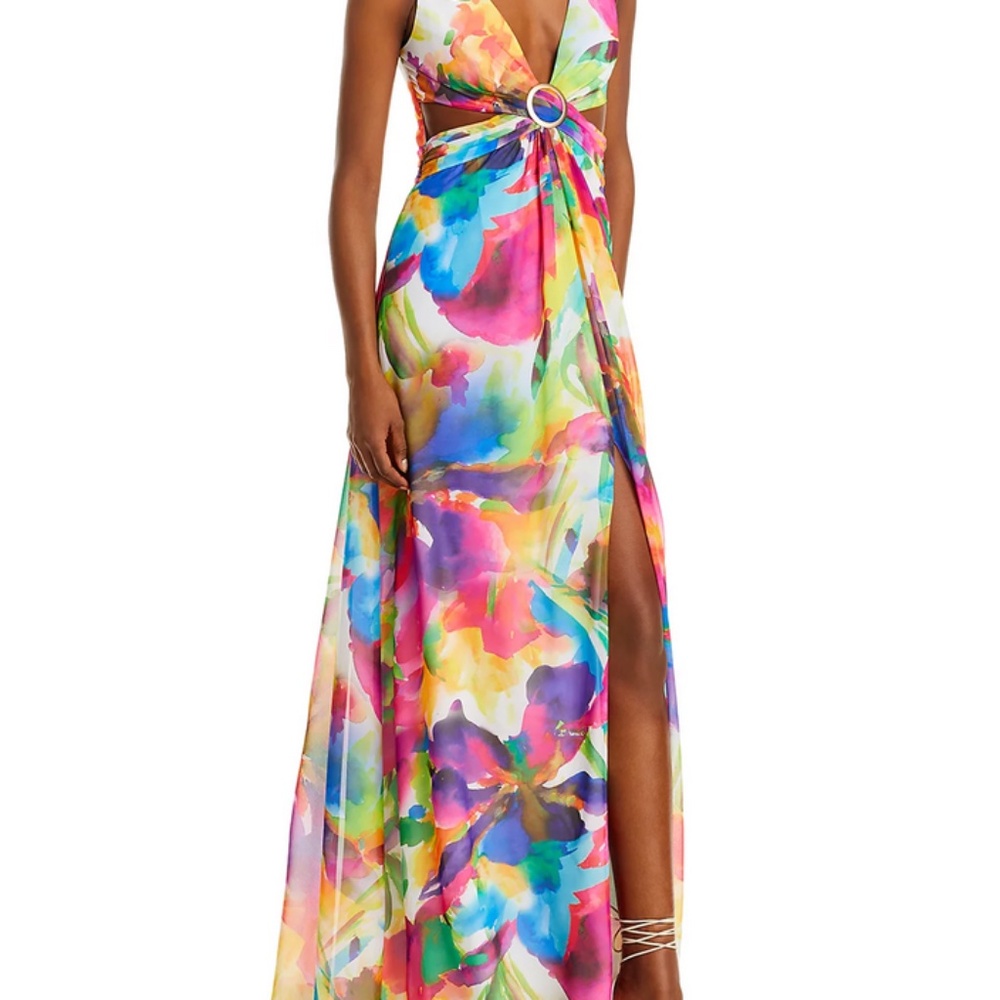 NWT Liv Foster Crisscross Cutout Gown Size 14